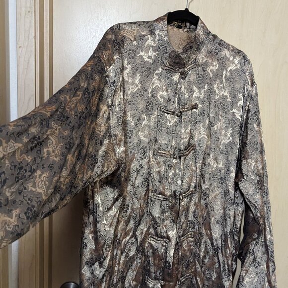 Men's L Thai Silk Toggle Shirt - Picture 1 of 5